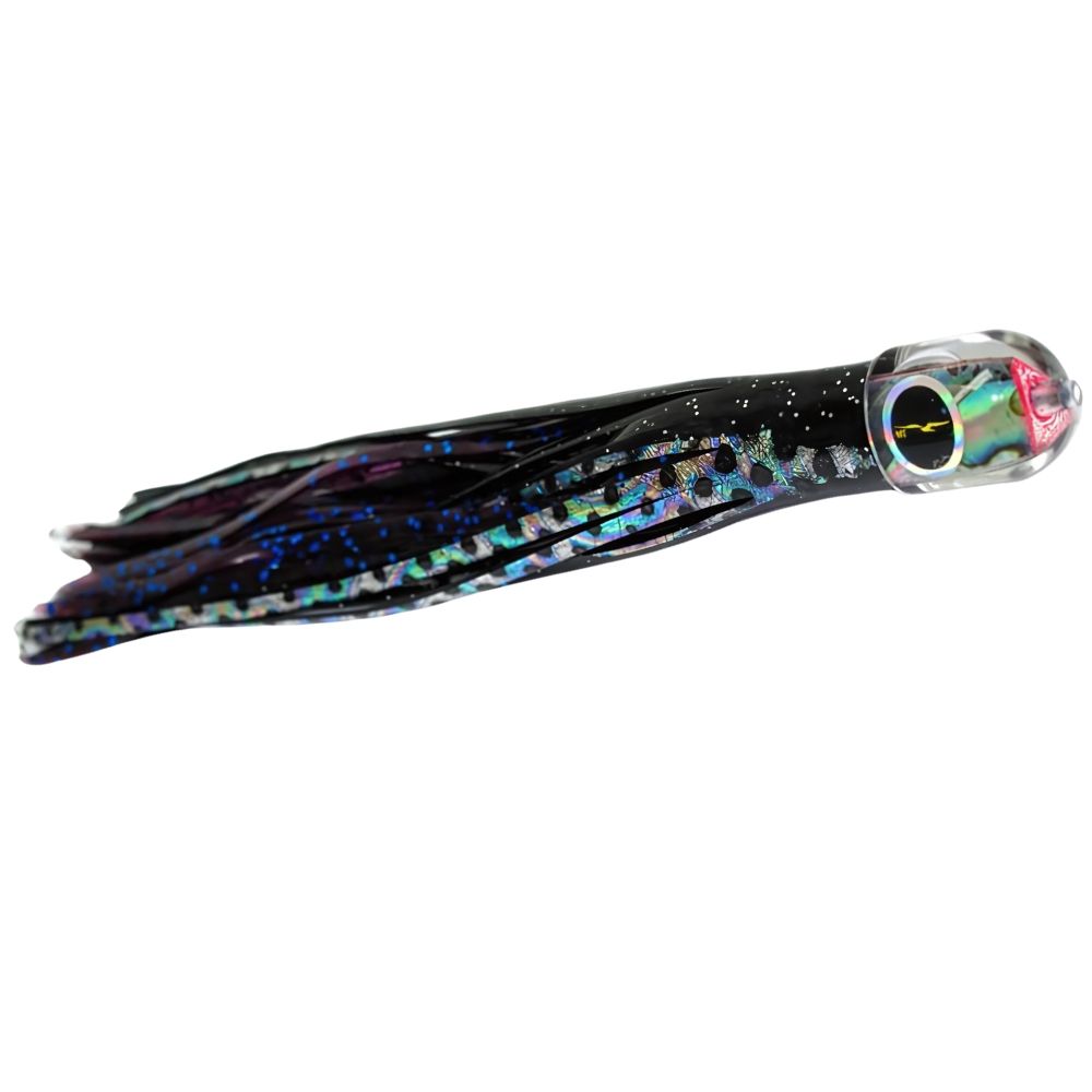 BLACK BART Offshore Trolling Skirted Lure BRAT Ika Black Dot/Purple Blue Dot - Image 3