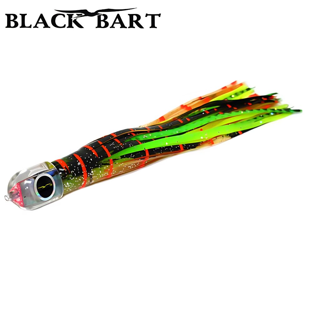BLACK BART Offshore Trolling Skirted Lure BRAT Ika Brown Orange/Green Chartreuse