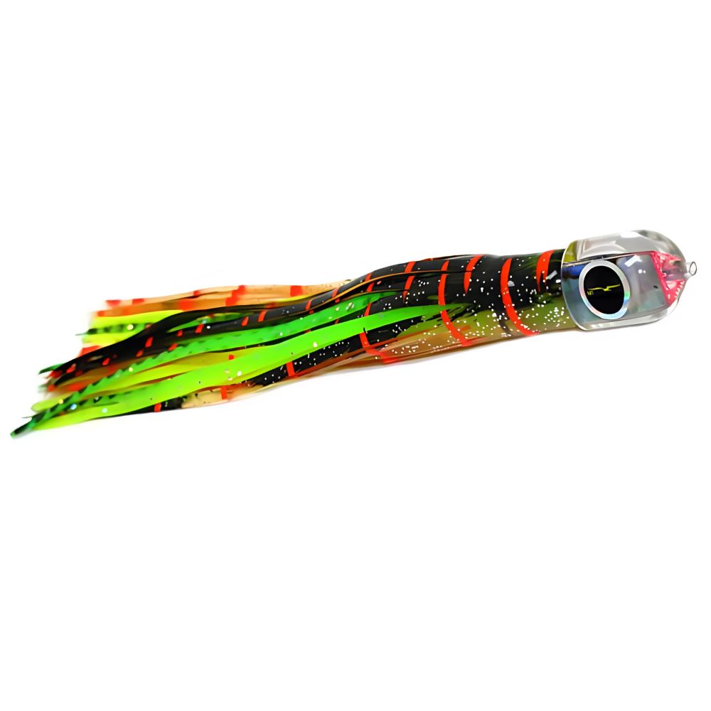 BLACK BART Offshore Trolling Skirted Lure BRAT Ika Brown Orange/Green Chartreuse - Image 3