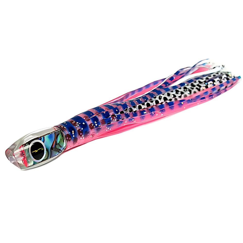 BLACK BART Offshore Trolling Skirted Lure BRAT Pink Tiger/White Dot - Image 2