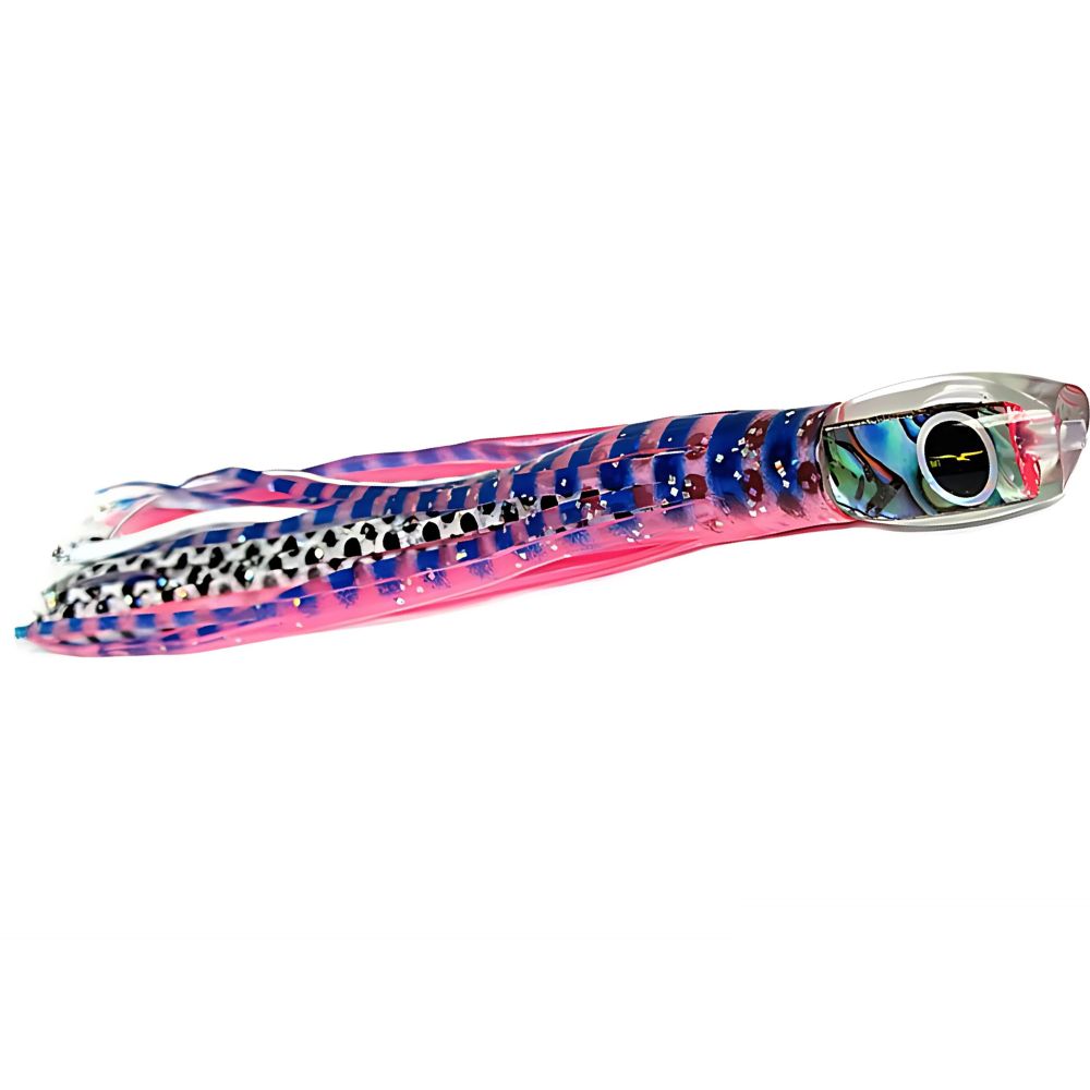 BLACK BART Offshore Trolling Skirted Lure BRAT Pink Tiger/White Dot - Image 3