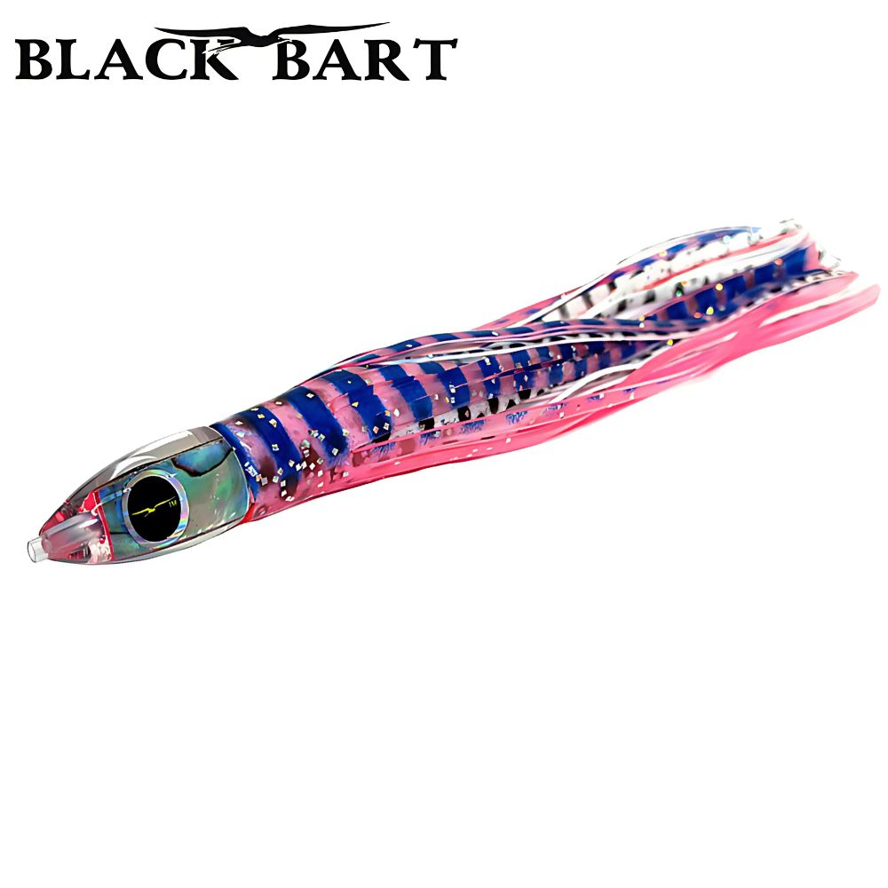 BLACK BART Offshore Trolling Skirted Lure BRAT Sushi Pink Tiger/White Dot