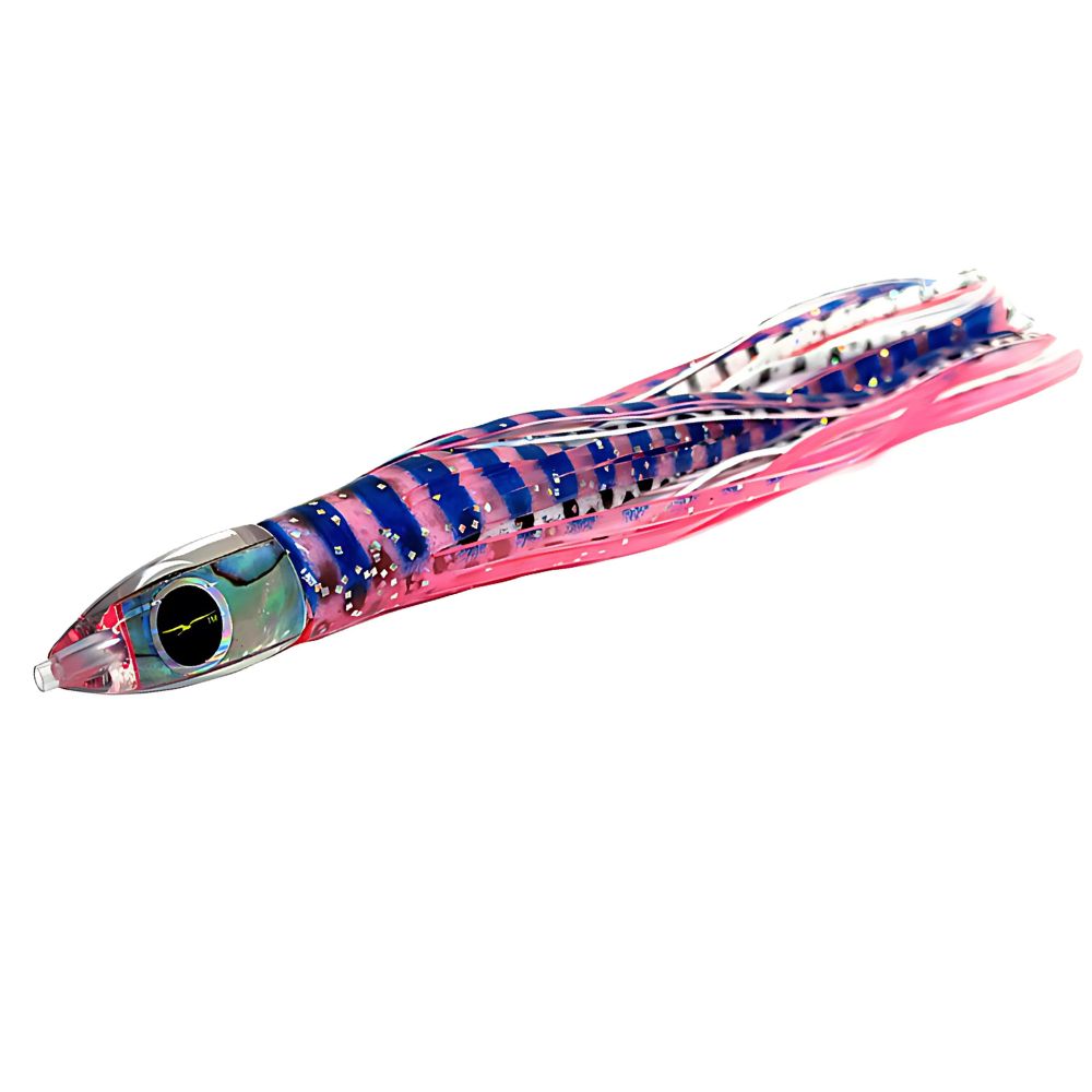 BLACK BART Offshore Trolling Skirted Lure BRAT Sushi Pink Tiger/White Dot - Image 2