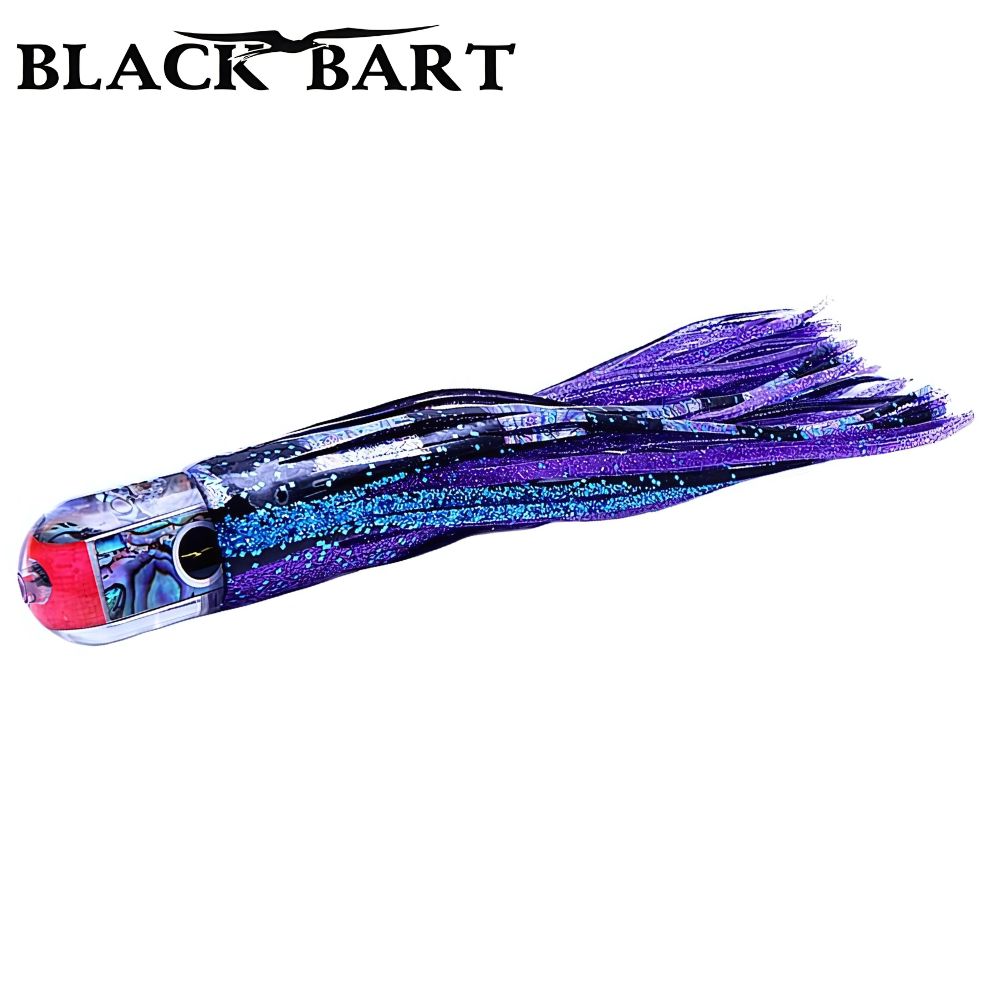 BLACK BART Offshore Trolling Skirted Lure ELK HUNT Black Purple Split/Purple Fleck
