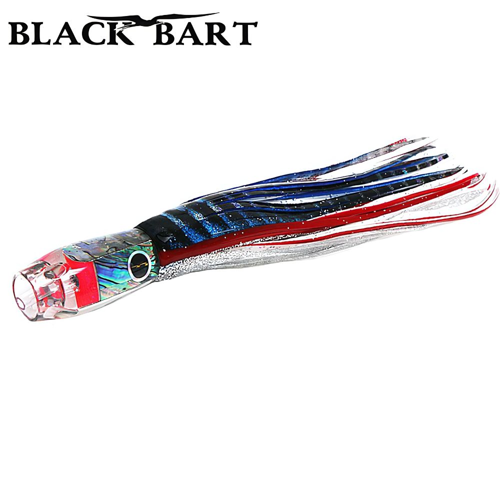 BLACK BART Offshore Trolling Skirted Lure PRO JET Blue/White