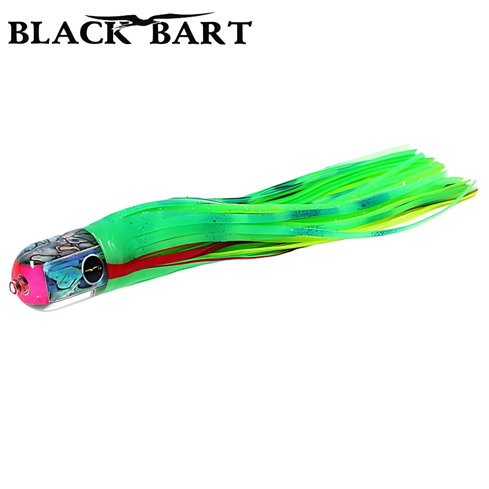 BLACK BART Offshore Trolling Skirted Lure ELK HUNT Glow/Green Chartreuse