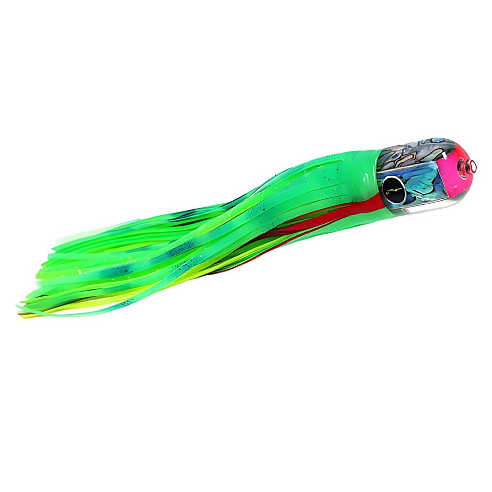 BLACK BART Offshore Trolling Skirted Lure ELK HUNT Glow/Green Chartreuse - Image 3
