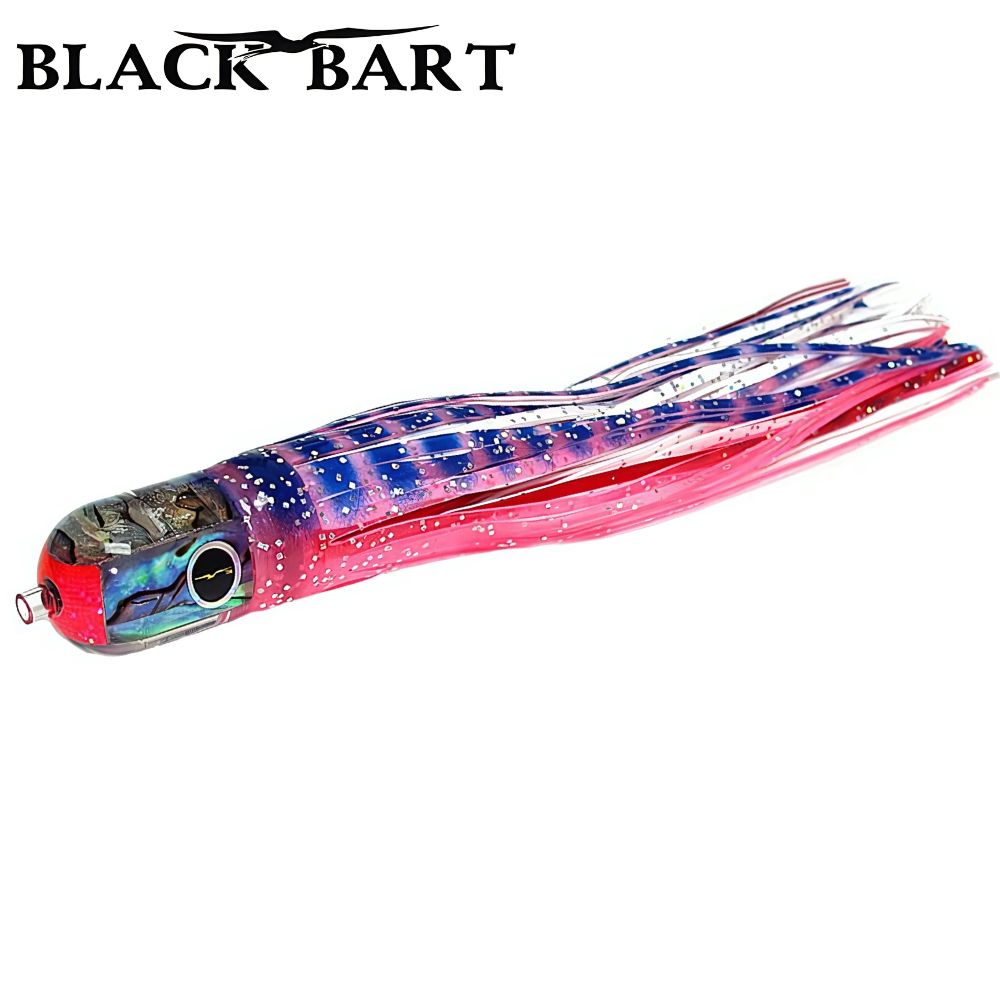 BLACK BART Offshore Trolling Skirted Lure ELK HUNT Pink Tiger/White