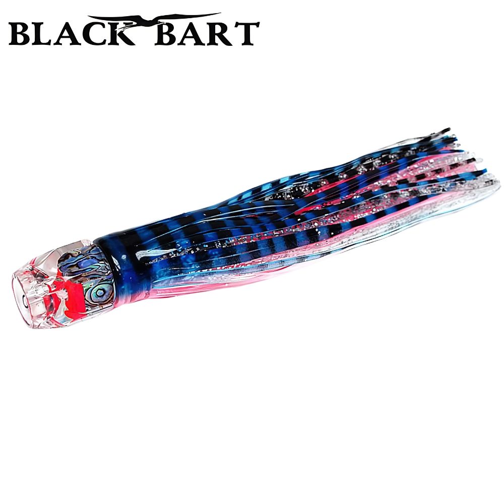 BLACK BART Offshore Trolling Skirted Lure HEX JET Blue Pink Tiger/Silver Tiger