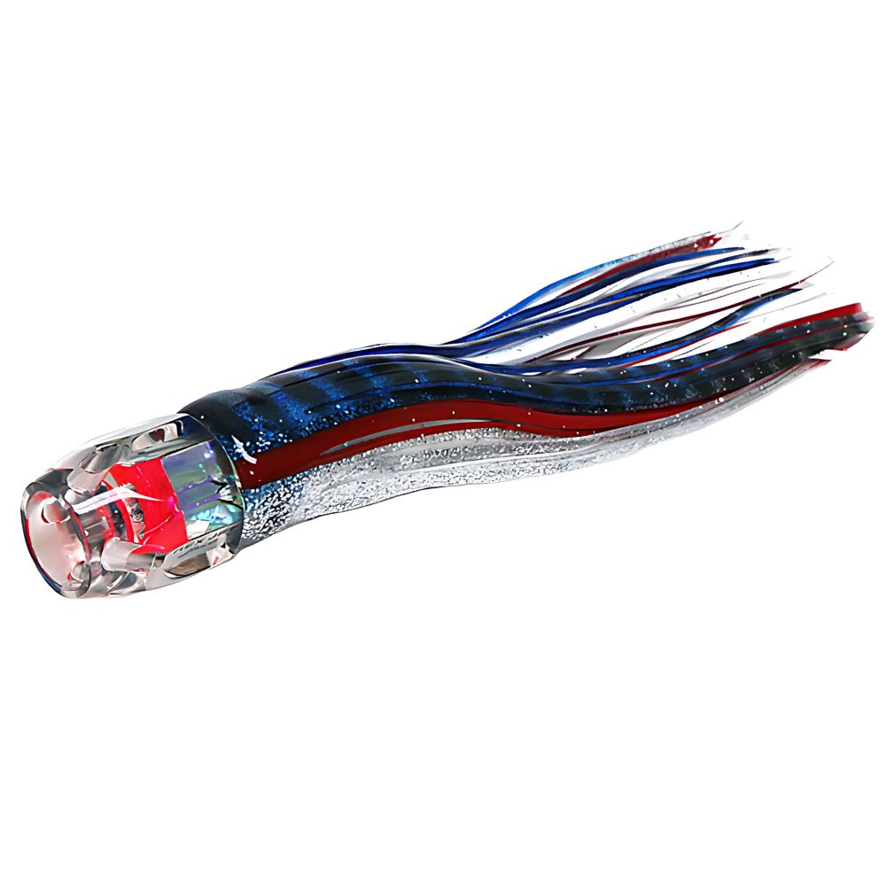 BLACK BART Offshore Trolling Skirted Lure HEX JET Blue/White - Image 2