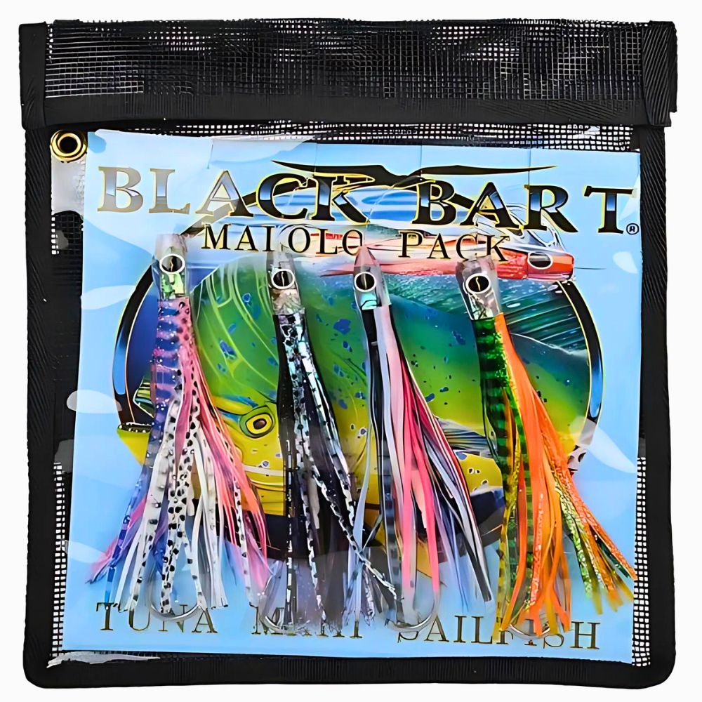 BLACK BART Offshore Fishing Trolling Rigged Lures Combo-Pack MALOLO