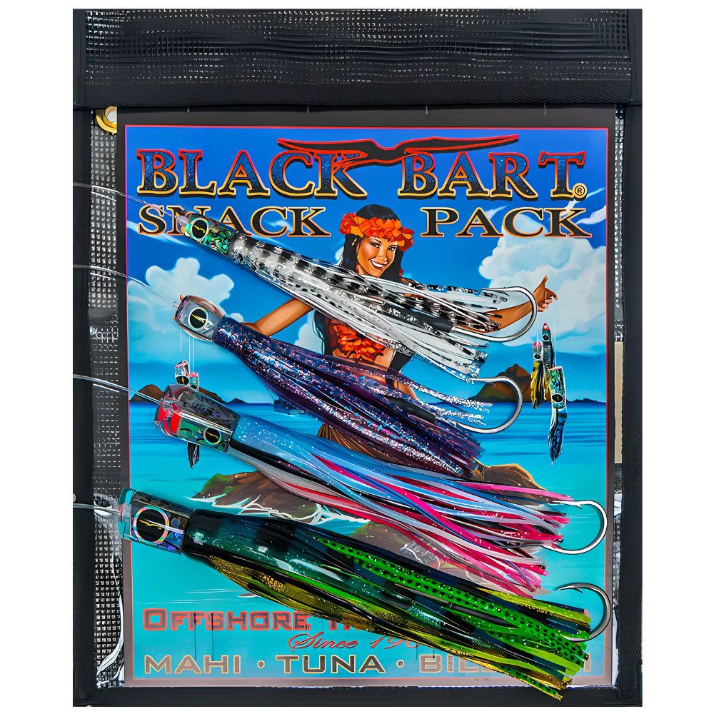 BLACK BART Offshore Fishing Trolling Rigged Lures Combo-Pack CHARLIE SNACK PACK