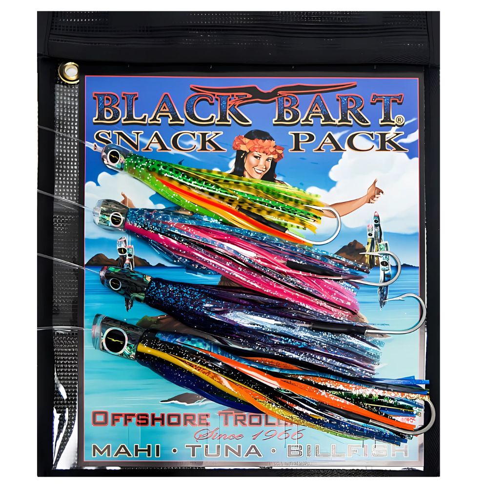 BLACK BART Offshore Fishing Trolling Rigged Lures Combo-Pack DELTA SNACK PACK