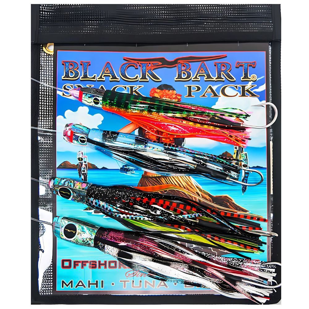 BLACK BART Offshore Fishing Trolling Rigged Lures Combo-Pack FOXTROT SNACK PACK