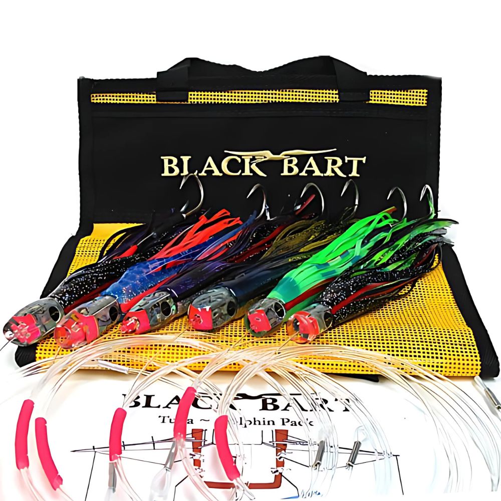 BLACK BART Offshore Fishing Trolling Rigged Lures Combo-Pack TUNA/DOLPHIN PACK