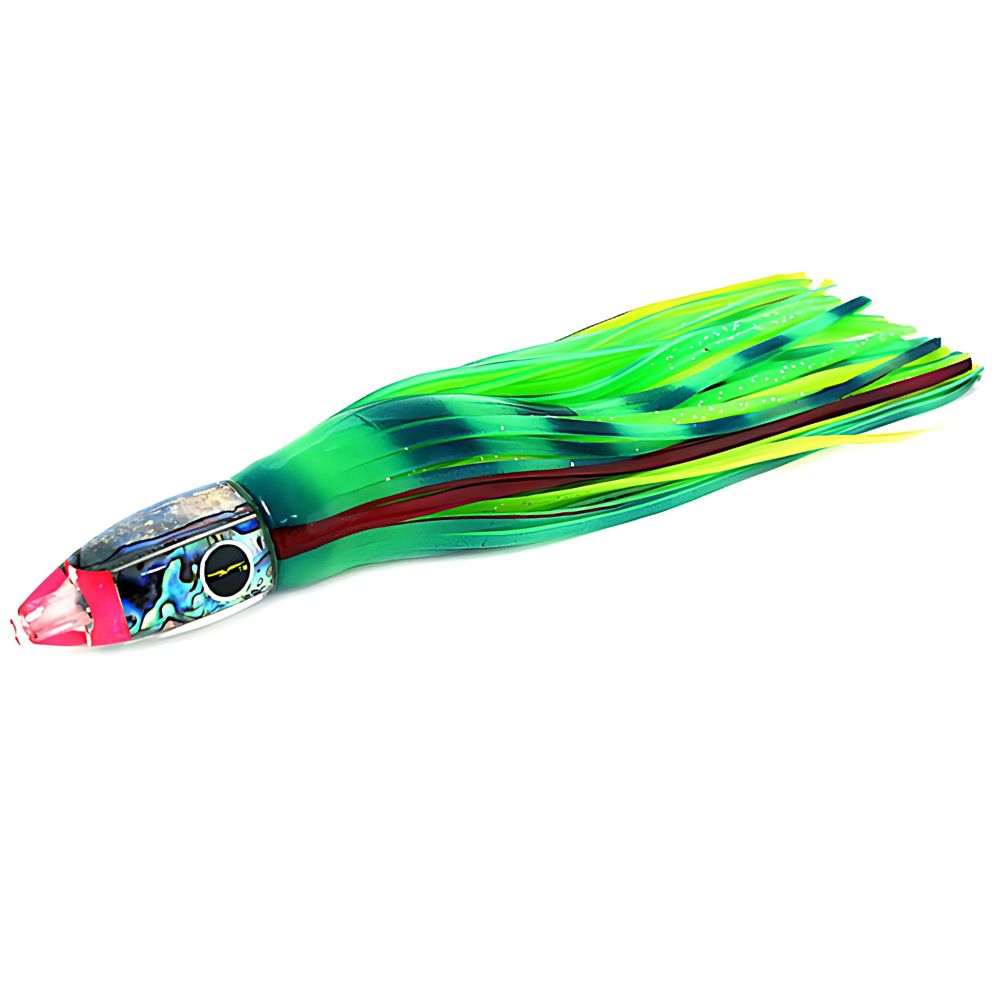 BLACK BART Offshore Trolling Skirted Lure TUNA XXX Glow/Green Chartreuse - Image 2