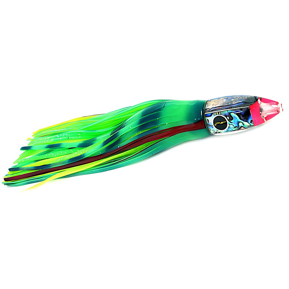 BLACK BART Offshore Trolling Skirted Lure TUNA XXX Glow/Green Chartreuse - Image 3
