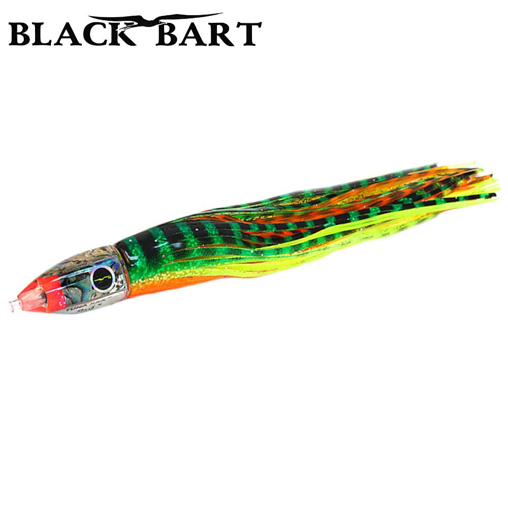 BLACK BART Offshore Trolling Skirted Lure TUNA XXX Green-Orange Tiger/Orange-Yellow Tiger