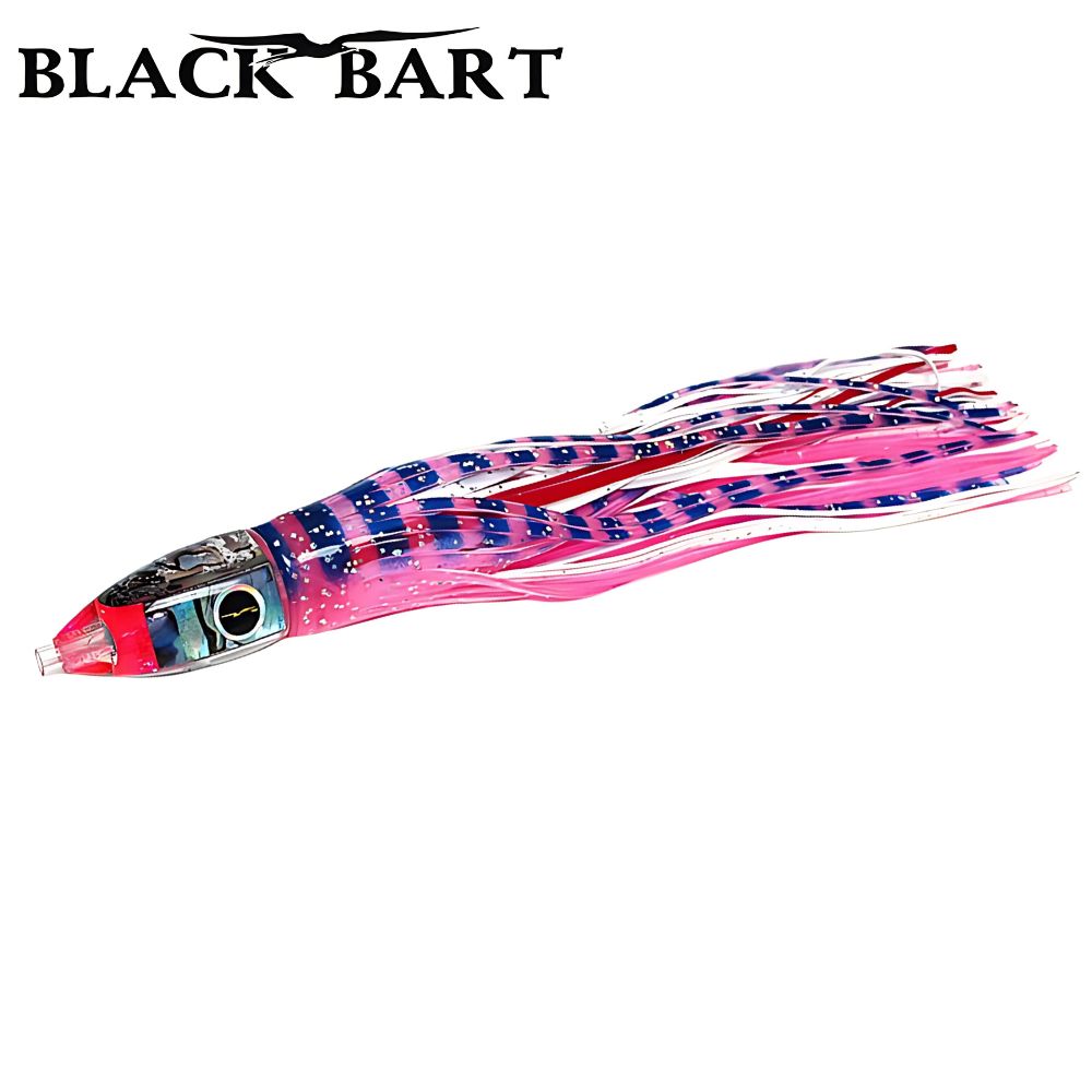 BLACK BART Offshore Trolling Skirted Lure TUNA XXX Pink Tiger/White