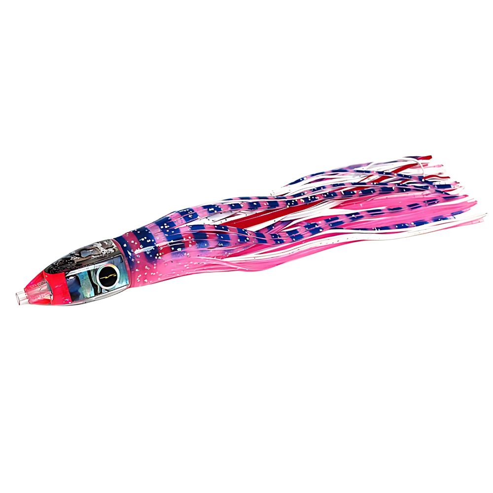 BLACK BART Offshore Trolling Skirted Lure TUNA XXX Pink Tiger/White - Image 2