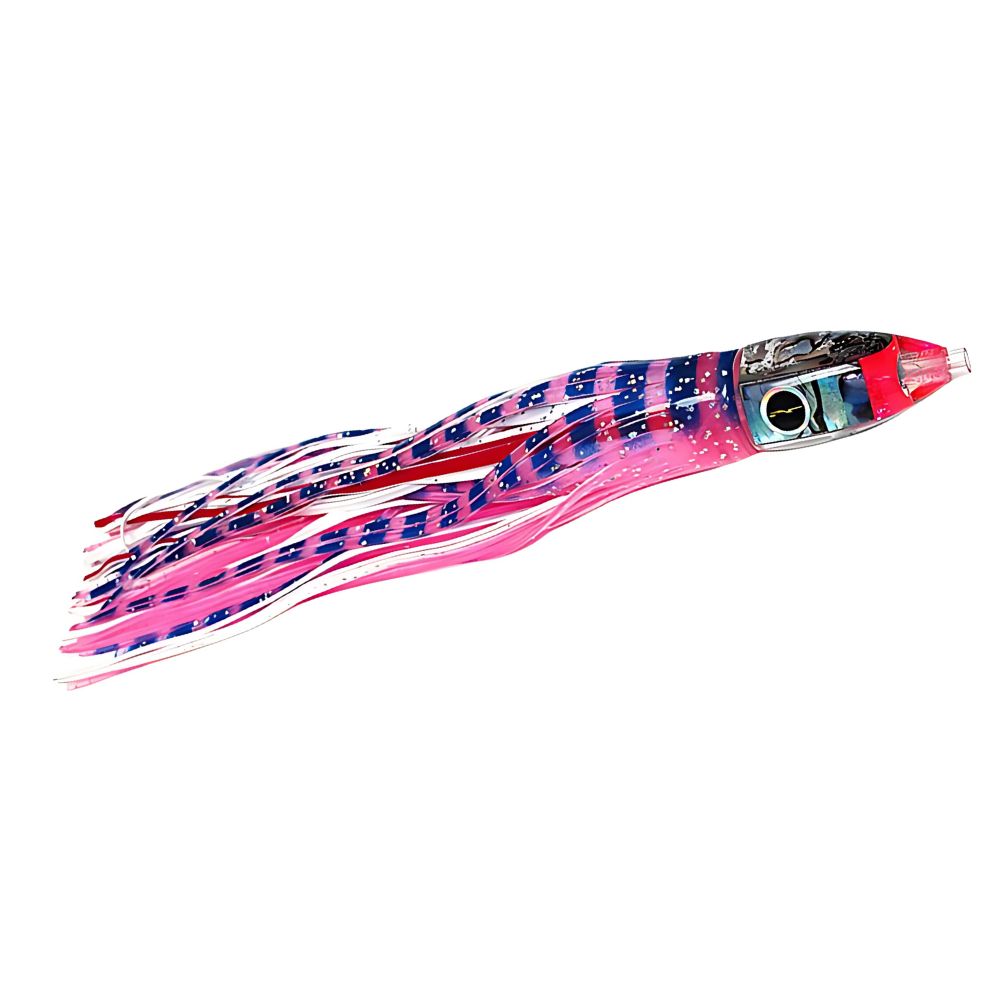BLACK BART Offshore Trolling Skirted Lure TUNA XXX Pink Tiger/White - Image 3