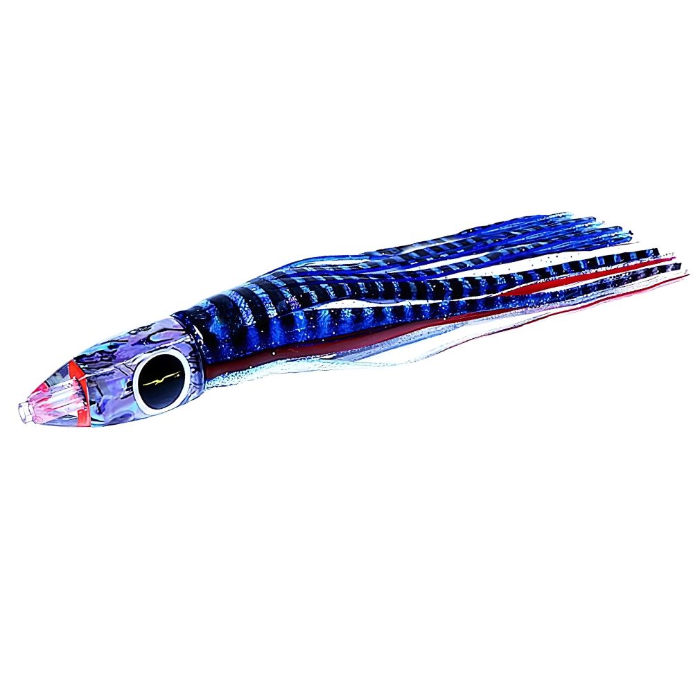 BLACK BART Offshore Trolling Skirted Lure WICKED Blue/White - Image 2