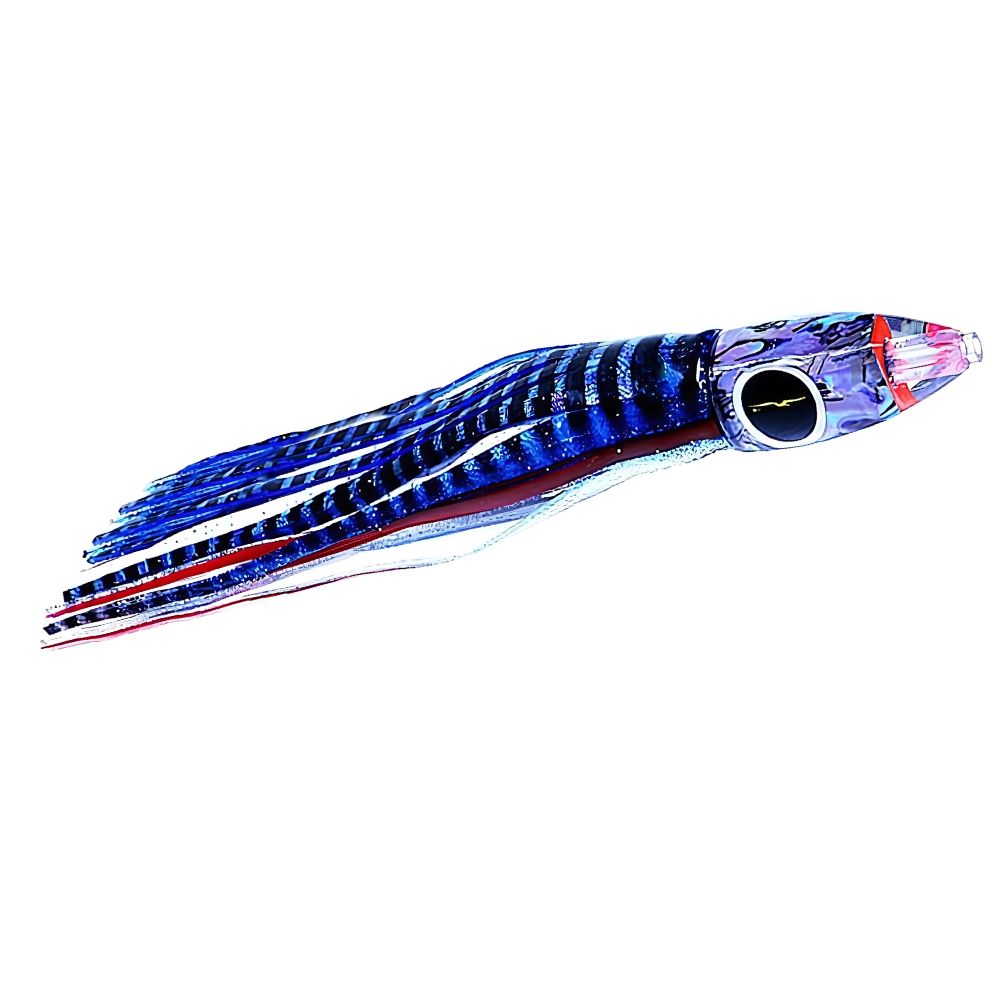 BLACK BART Offshore Trolling Skirted Lure WICKED Blue/White - Image 3