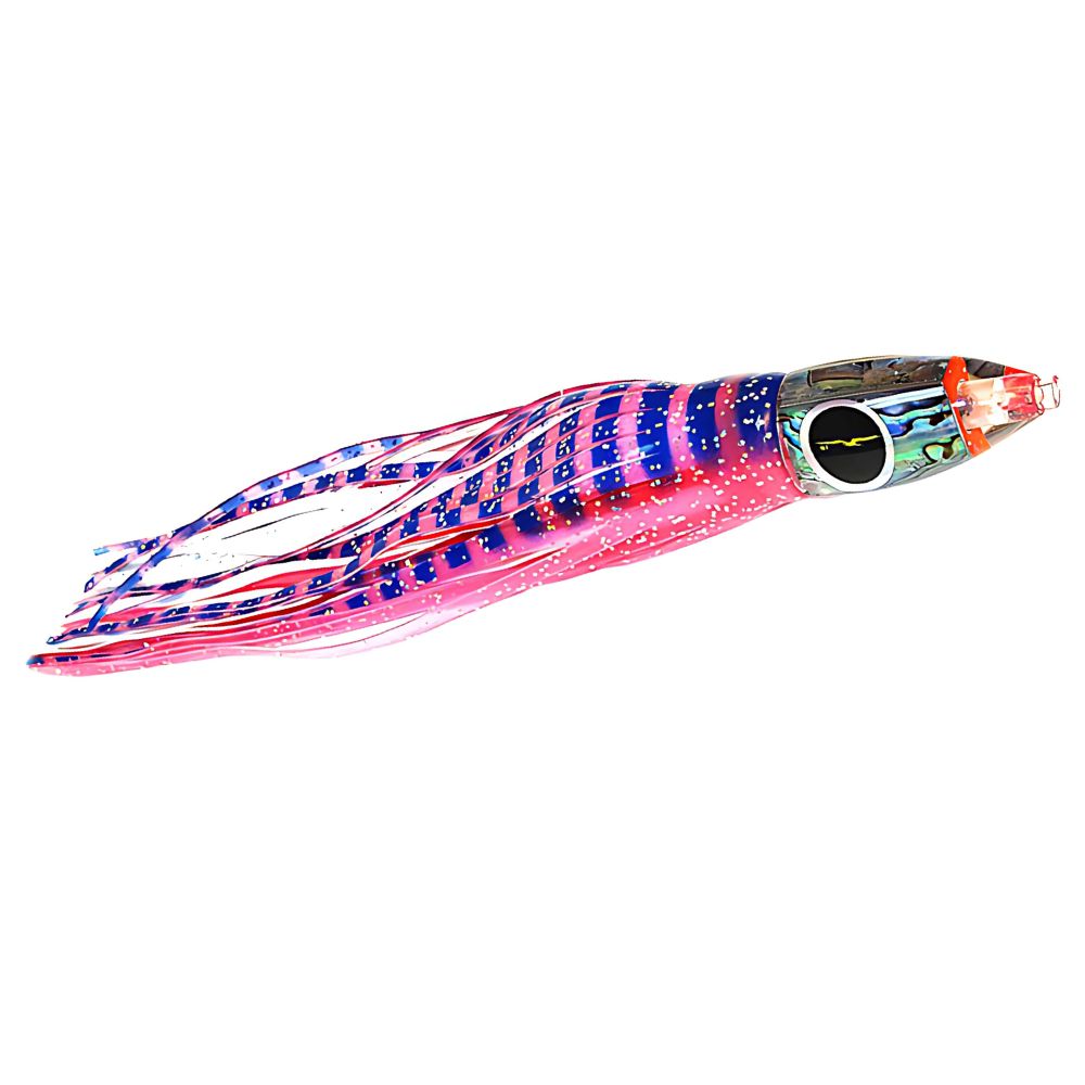 BLACK BART Offshore Trolling Skirted Lure WICKED Pink Tiger/White - Image 3