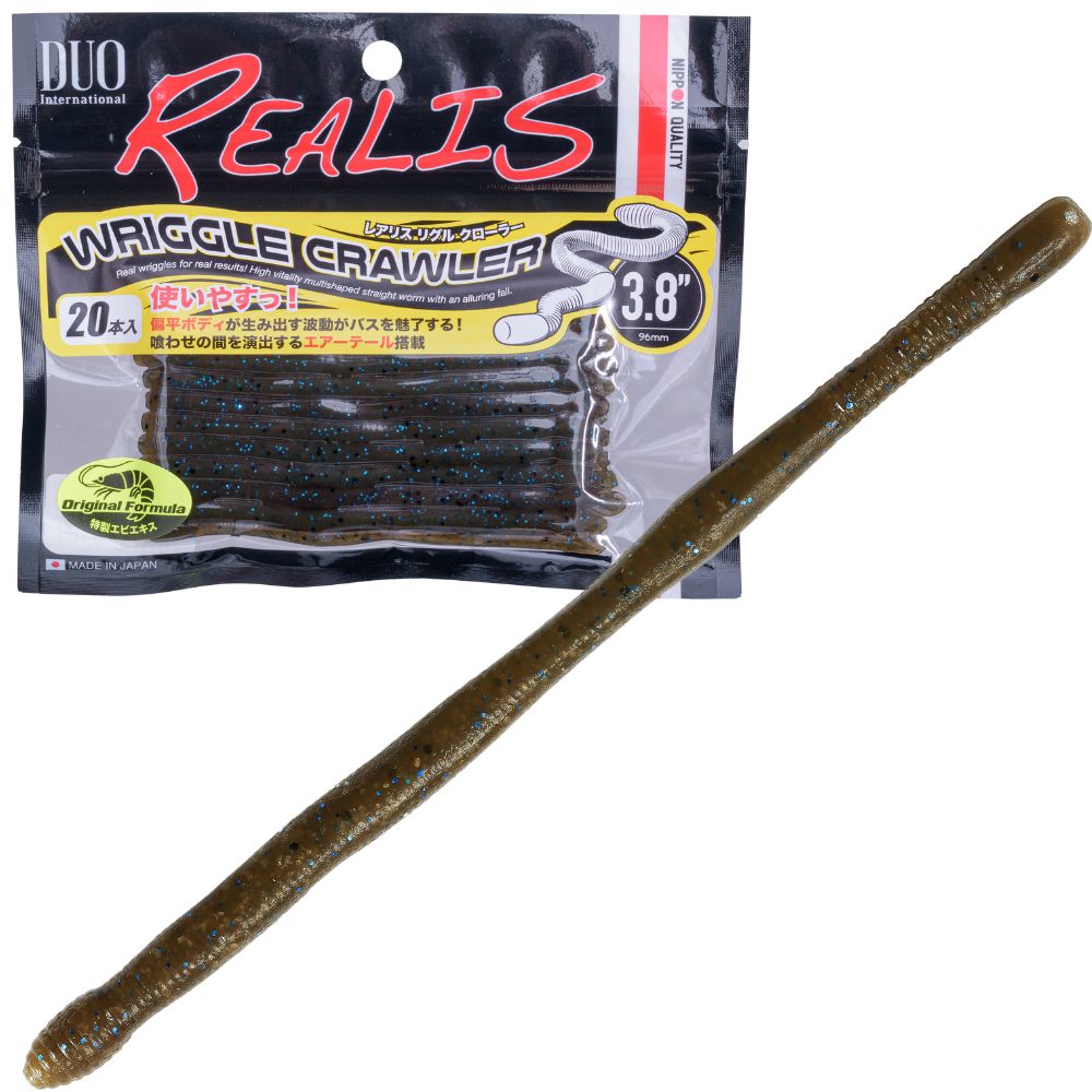 DUO Realis Finesse Fishing Scented Soft Bait Worm WRIGGLE CRAWLER 3.8