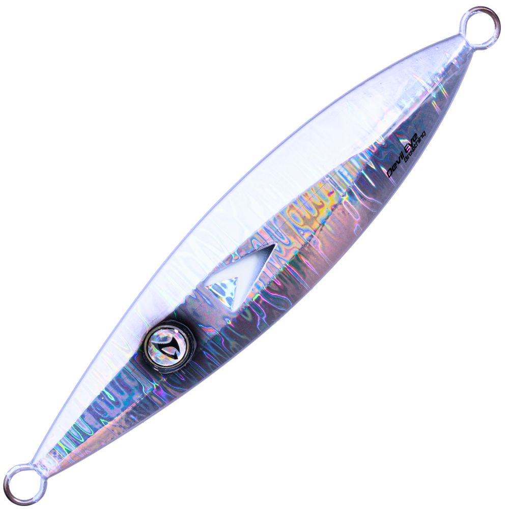 JIGGING MASTER Offshore Jigging Lure BREATHING DEVIL EYE 150g #2/White + Luminous - Image 2
