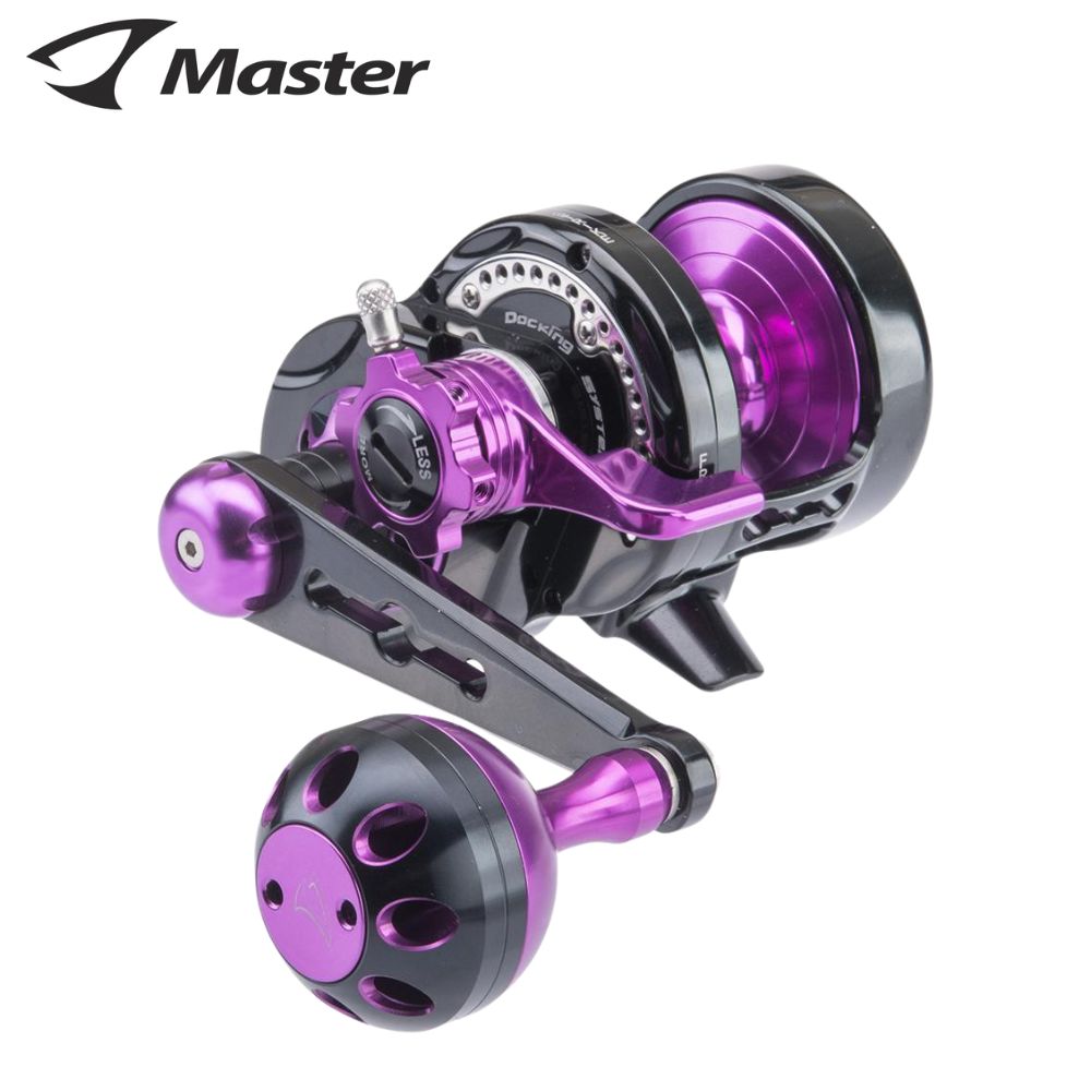 JIGGING MASTER Hi-Speed Lefthanded Jigging Reel W/ Turbo Knob MONSTER GAME PE2 HG LH Black/Purple