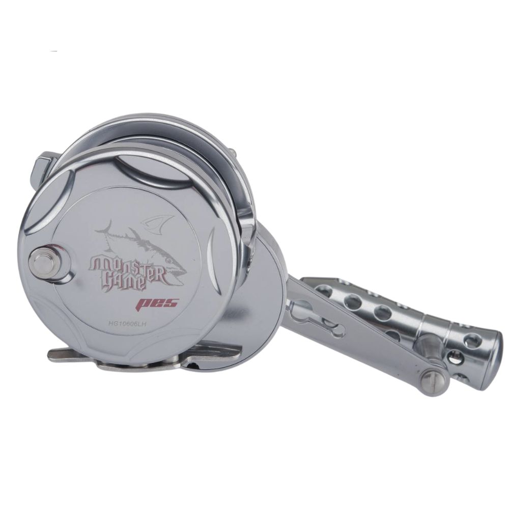 JIGGING MASTER Hi-Speed Lefthanded Jigging Reel W/ Turbo Knob MONSTER GAME PE5 HG LH Gray - Image 5