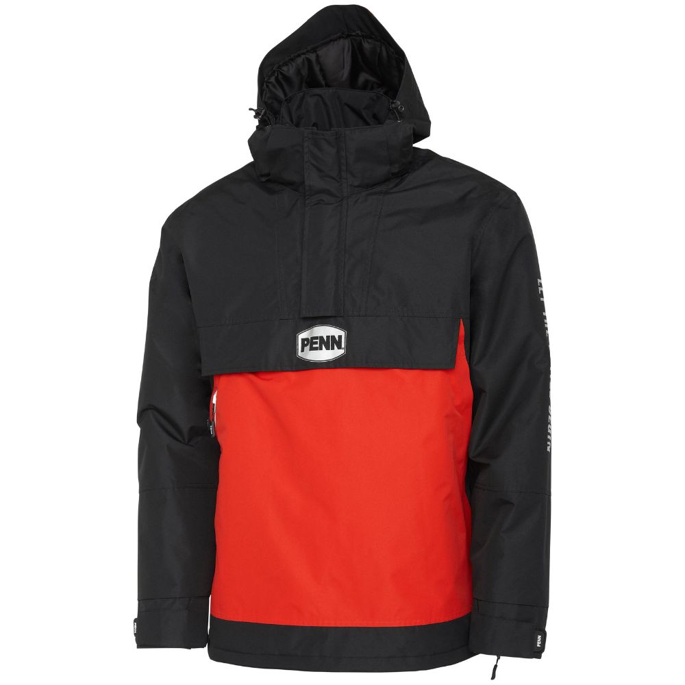 PENN Fishing Storm Proof Insulated Smock FIERCE Red/Ink