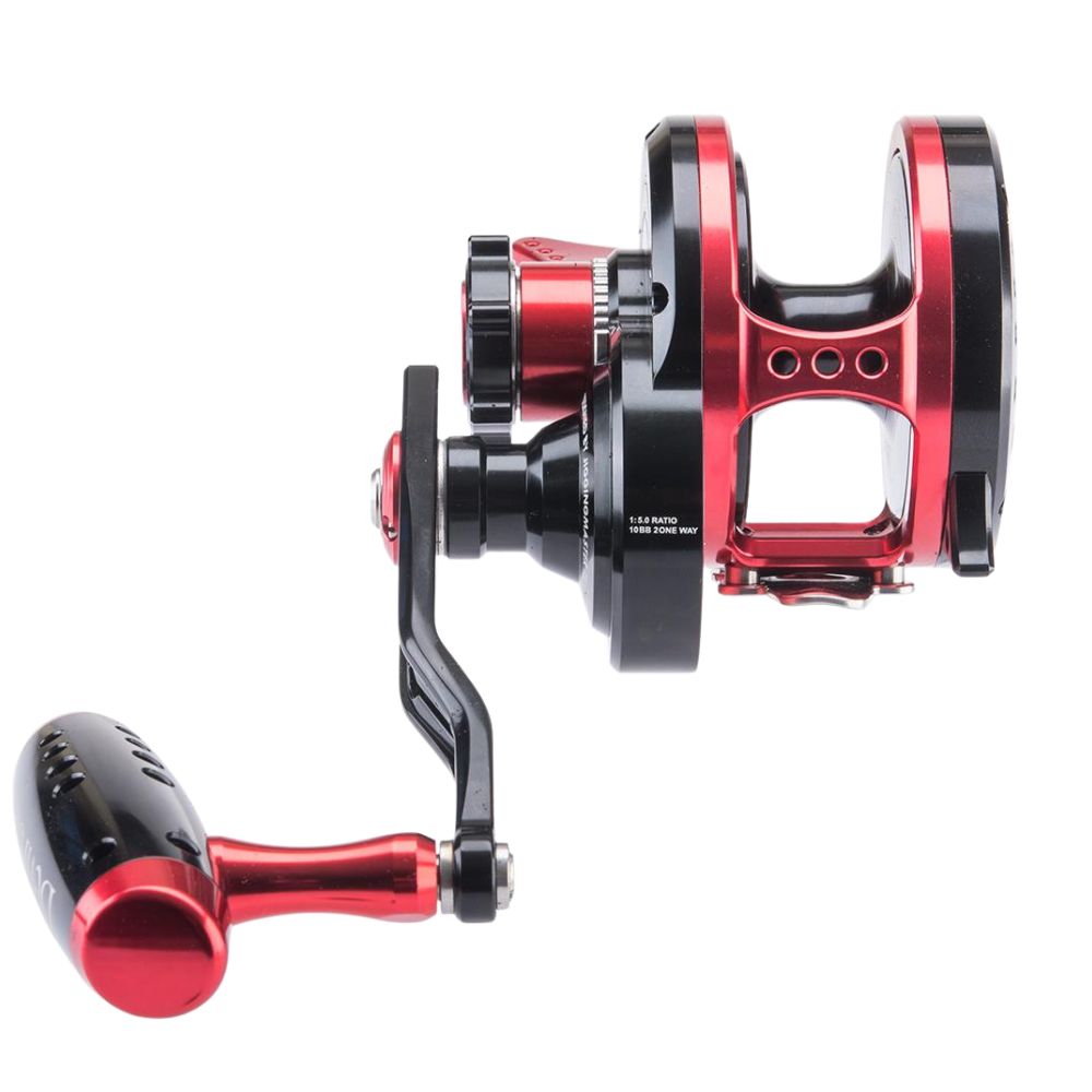 WIKI JIGGING Saltwater Fishing Lever-Twin Drag Righthanded Jigging Reel DEVIL STAR 2500XH Red/Black - Image 4