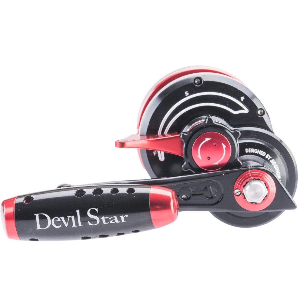 WIKI JIGGING Saltwater Fishing Lever-Twin Drag Righthanded Jigging Reel DEVIL STAR 2500XH Red/Black - Image 5