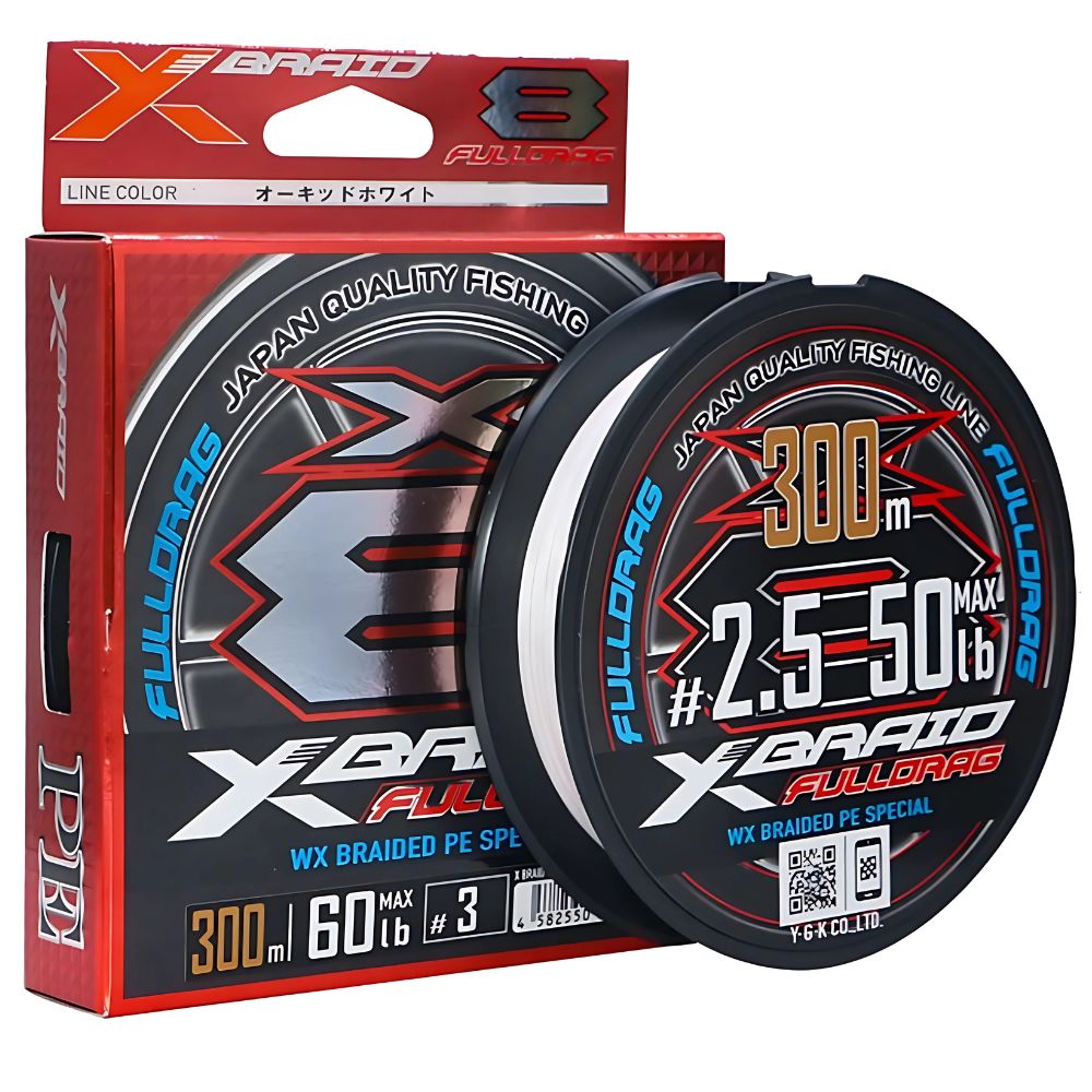 YGK X-Braid Saltwater Special Casting X8 Braid Line FULLDRAG 300m/White