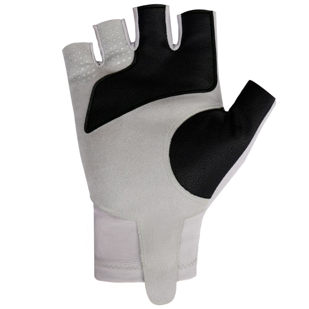 BKK UPF 50+ Sun Protection Fishing Half Finger Gloves FLAMINGO Light Gray/Size L - Image 3