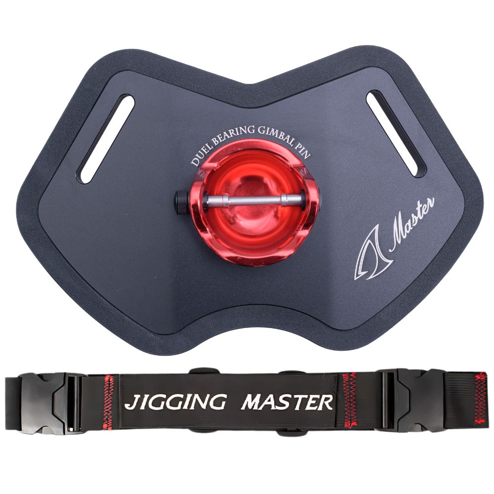 JIGGING MASTER Aluminum Alloy Dual-Using GIMBAL PLATE Black/Red