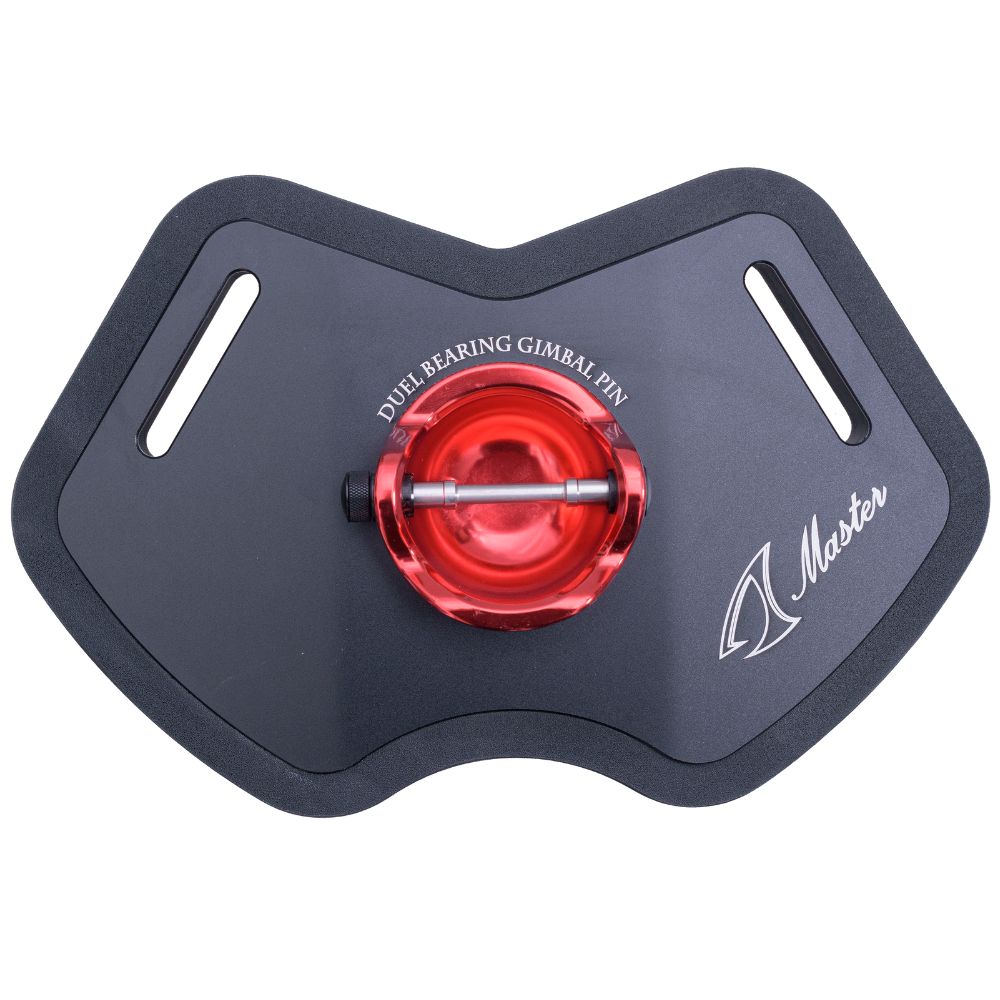 JIGGING MASTER Aluminum Alloy Dual-Using GIMBAL PLATE Black/Red - Image 2