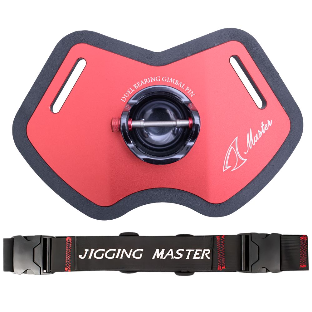 JIGGING MASTER Aluminum Alloy Dual-Using GIMBAL PLATE Red/Gray