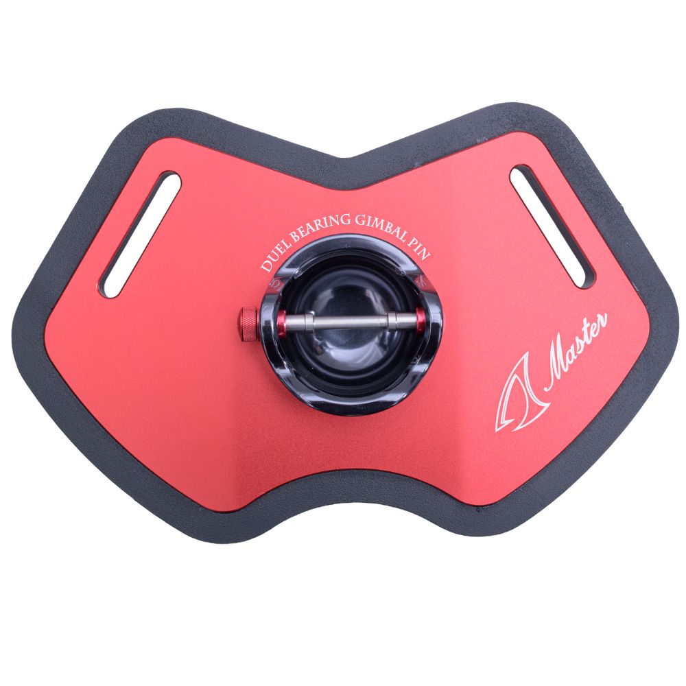 JIGGING MASTER Aluminum Alloy Dual-Using GIMBAL PLATE Red/Gray - Image 2