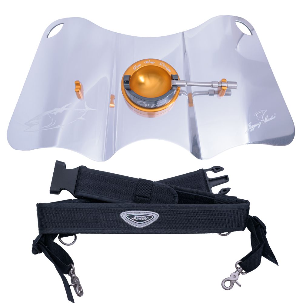 JIGGING MASTER Two Way Combat Gimbal Plate Silver/Gold