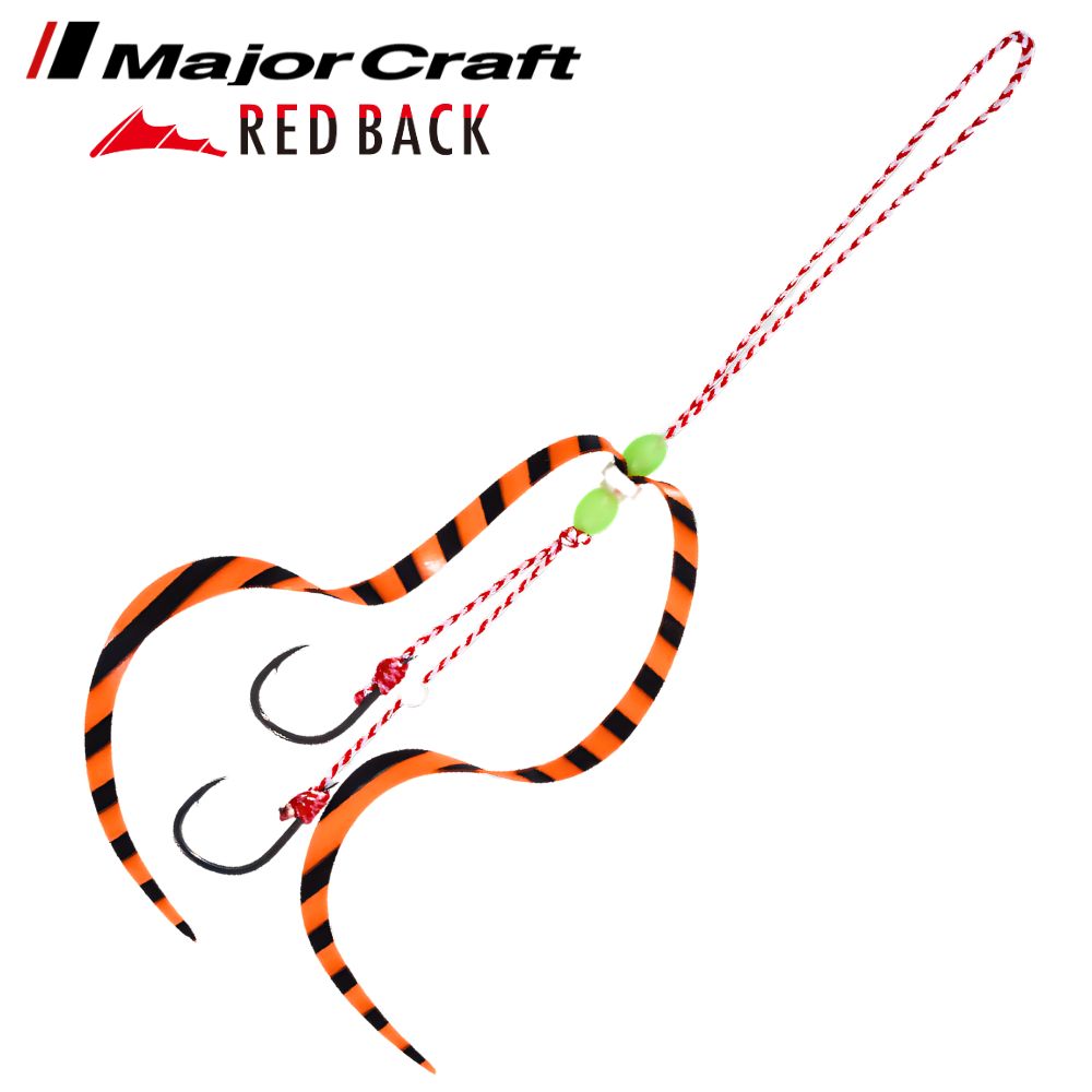 MAJOR CRAFT Rubber Jigging Pre-Tied Assist Hooks RED BACK TMRBSET-CUL