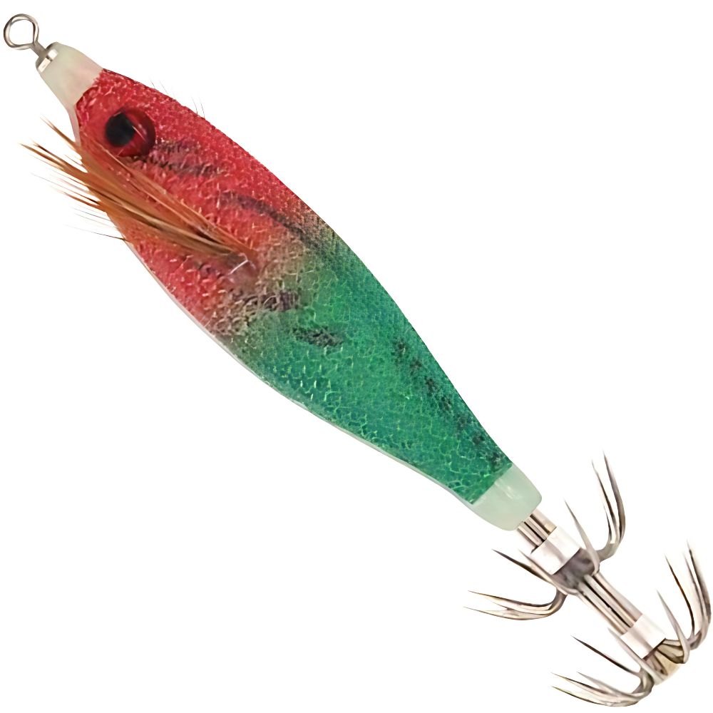 YAMASHITA Squid Fishing Clothed Jacket Lure SUIHEI DROPPER 95 F/RED-GREEN - Image 2
