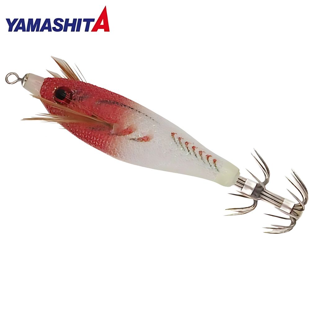 YAMASHITA Squid Fishing Clothed Jacket Lure SUIHEI DROPPER 95 F/RED-WHITE