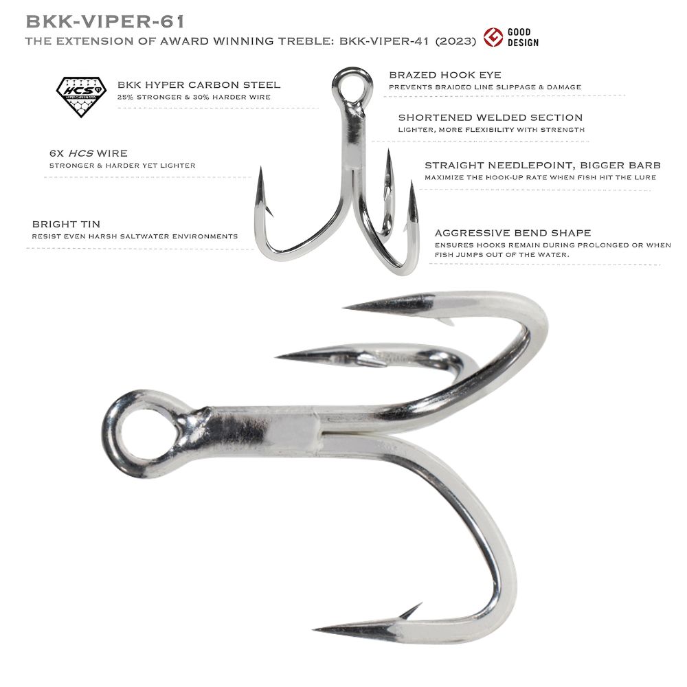 BKK Ultimate Offshore Casting Treble Lure Hook VIPER-61 - Image 4