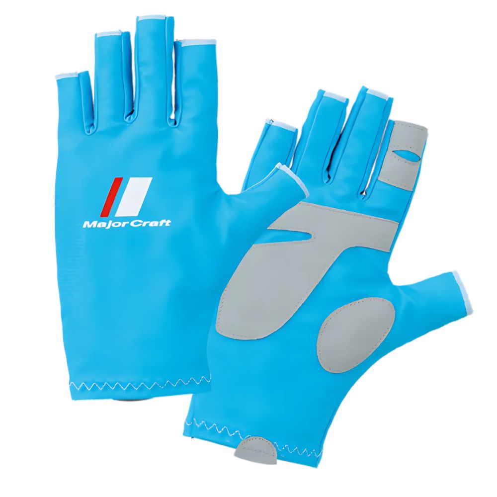 MAJOR CRAFT Quick Drying/UV Protection Fishing Gloves SG-Light Blue M