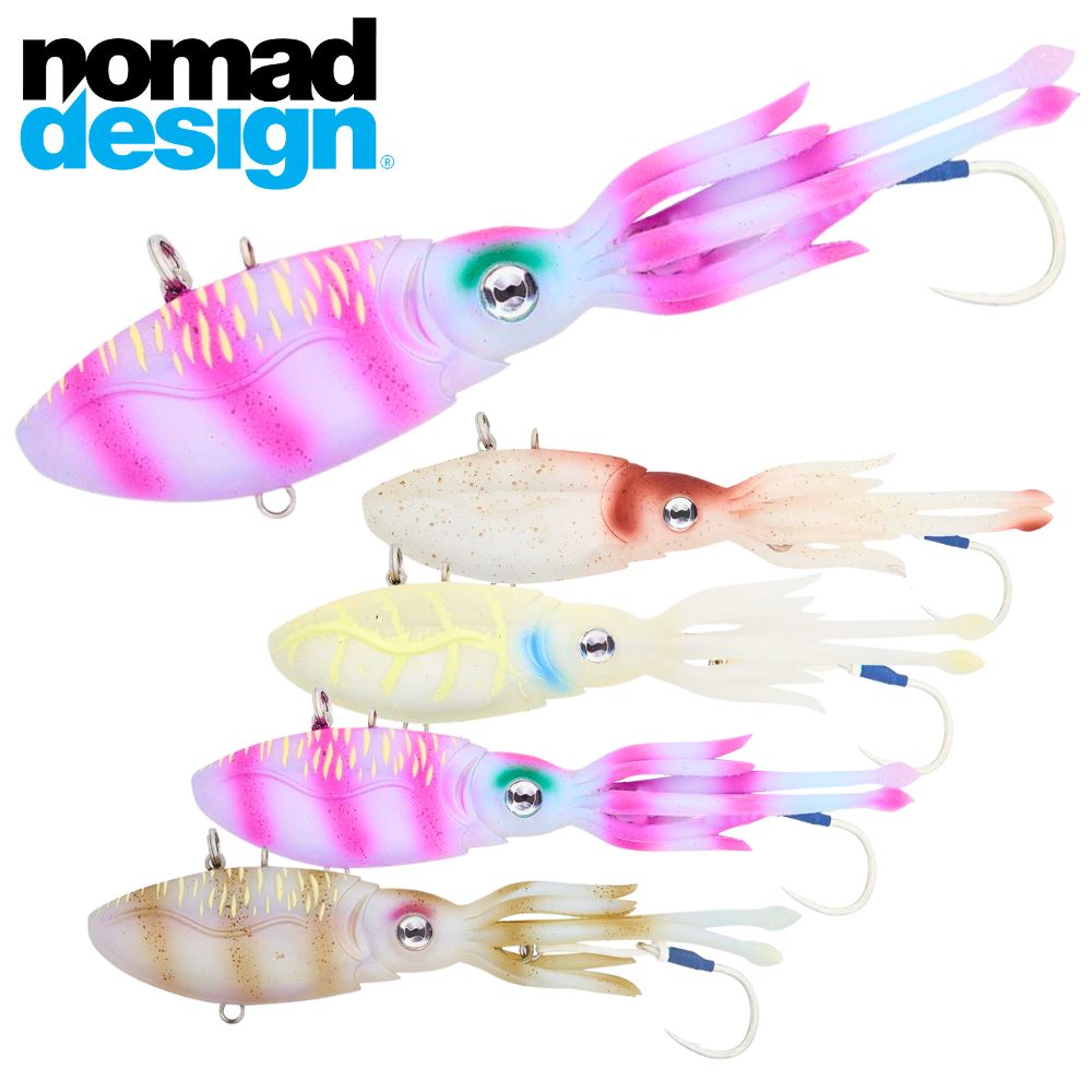 NOMAD DESIGN Saltwater Fishing Squid Vibe Scented Soft Lure SQUIDTREX Maxi 220mm/600g
