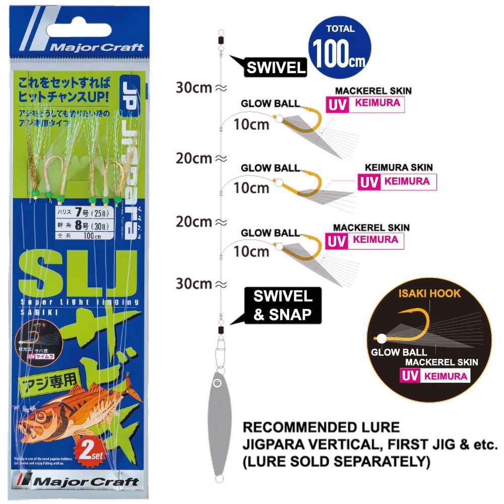MAJOR CRAFT Super Light Jigging Rig JIGPARA SABIKI JPSLJ-AJI S
