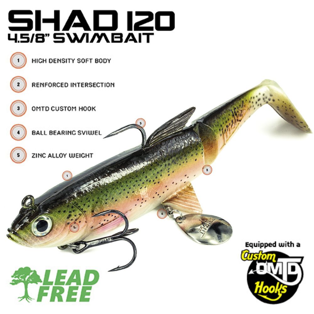 MOLIX Soft Swimbait Lure SHAD 120 4.75“/35g - Image 2